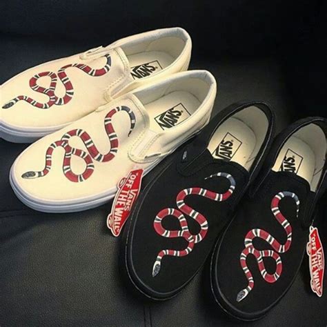 gucci snake slip on vans|Vans Gucci collab.